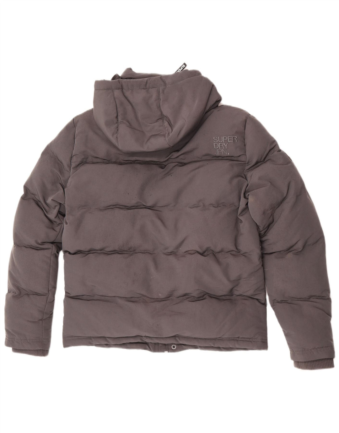 Jachetă căptușită cu glugă grafică Superdry pentru bărbați UK 36 Poliester mic gri
