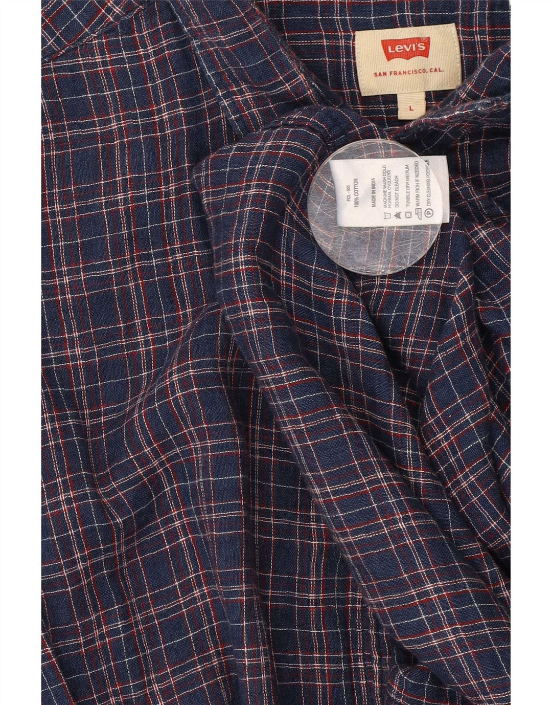 Cămașă pentru bărbați Levi's Slim Fit, mare, albastru bleumarin din bumbac