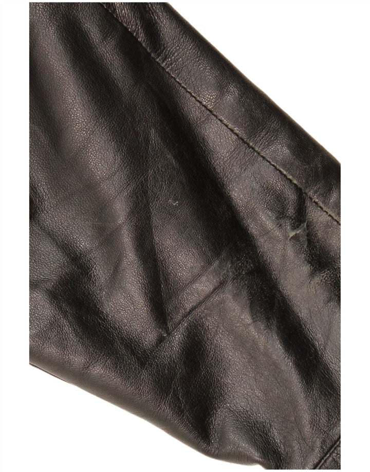 Jachetă militară din piele pentru bărbați SCHILD UK 40, mare, neagră