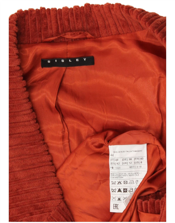 Jachetă blazer din velur pentru femei Sisley UK 12 maro mediu