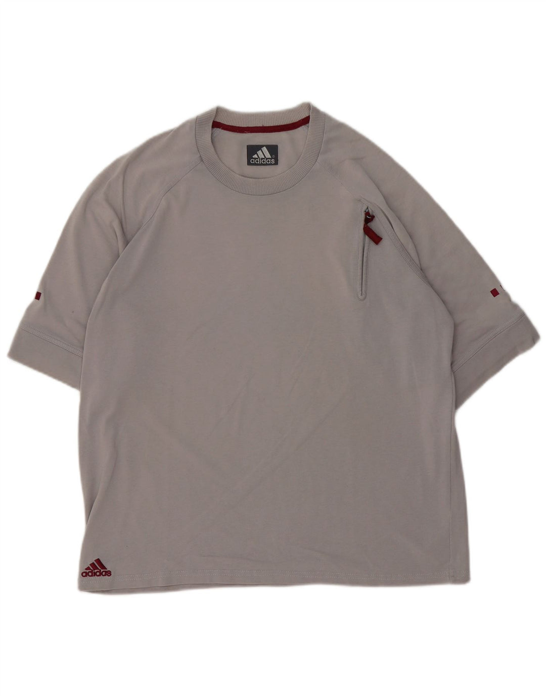 Tricou pentru bărbați Adidas Top mare bumbac gri