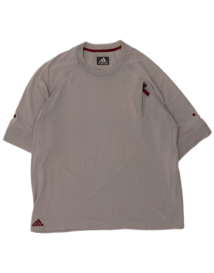 Tricou pentru bărbați Adidas Top mare bumbac gri