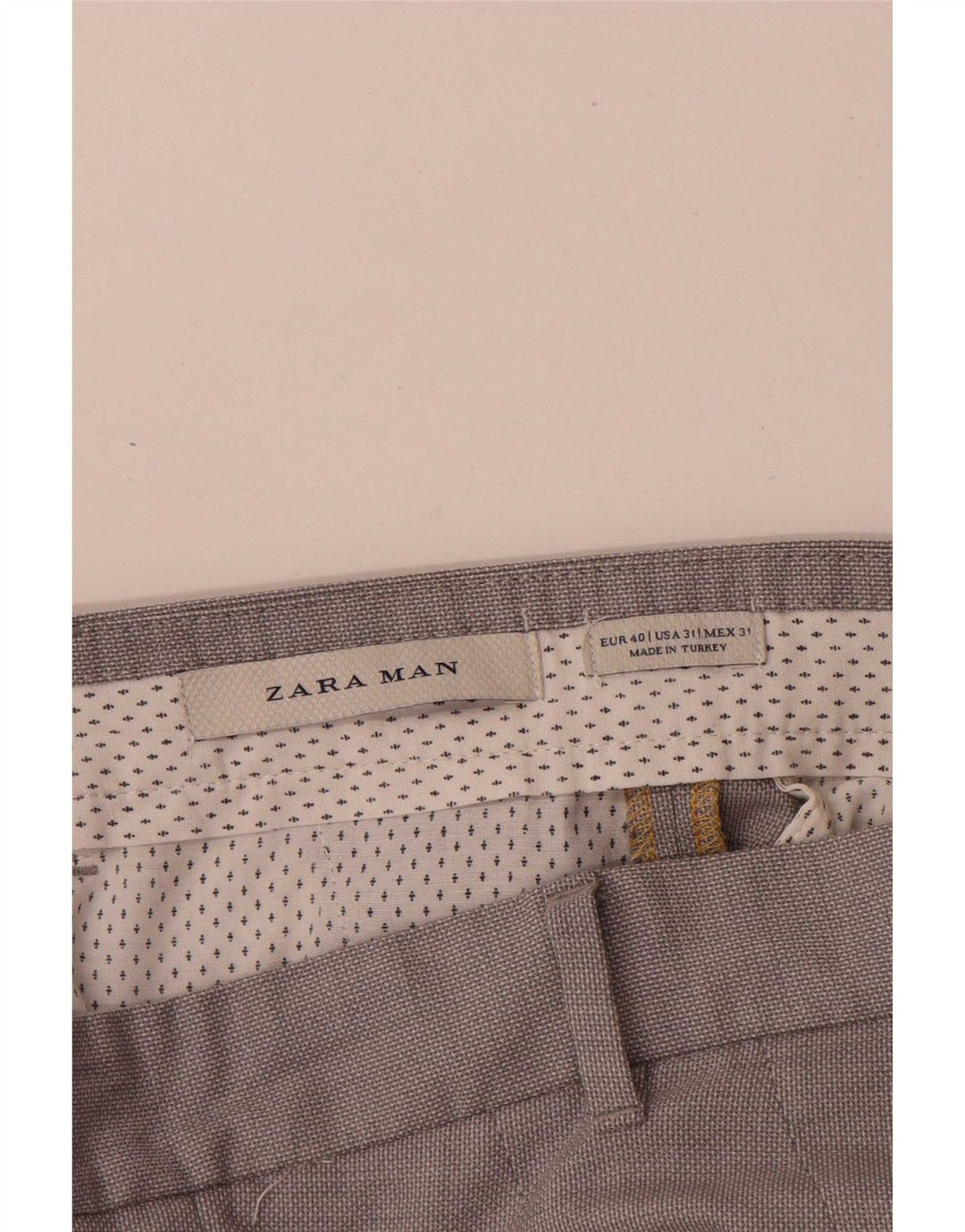 Pantaloni de costum slim pentru bărbați Zara EU 40 Mediu L31 L33 Gri