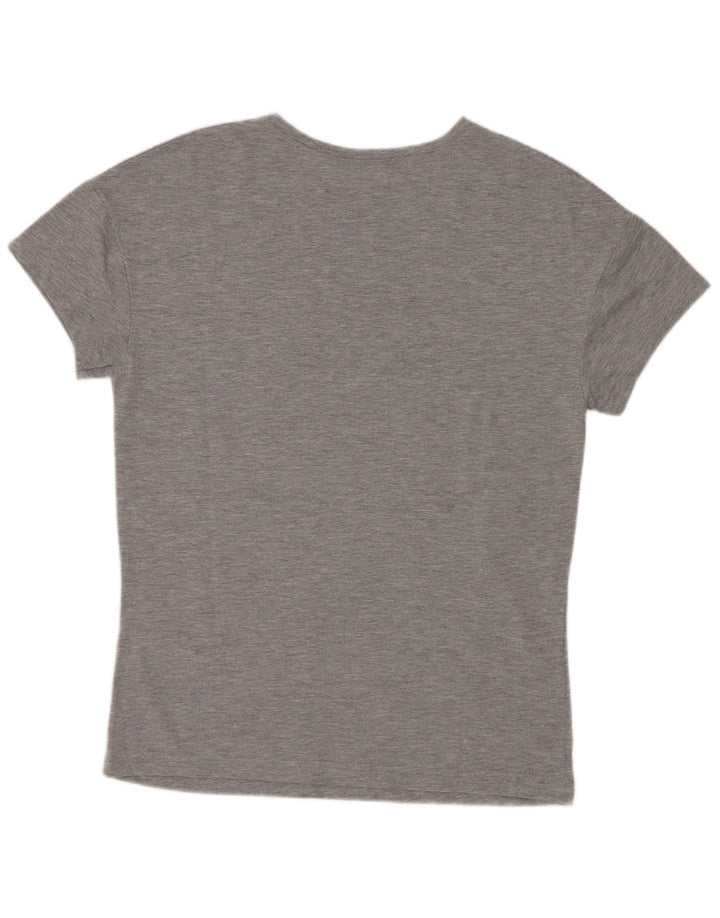 Tricou cu grafică Zara pentru femei Top UK 10, poliester cu pete gri mici