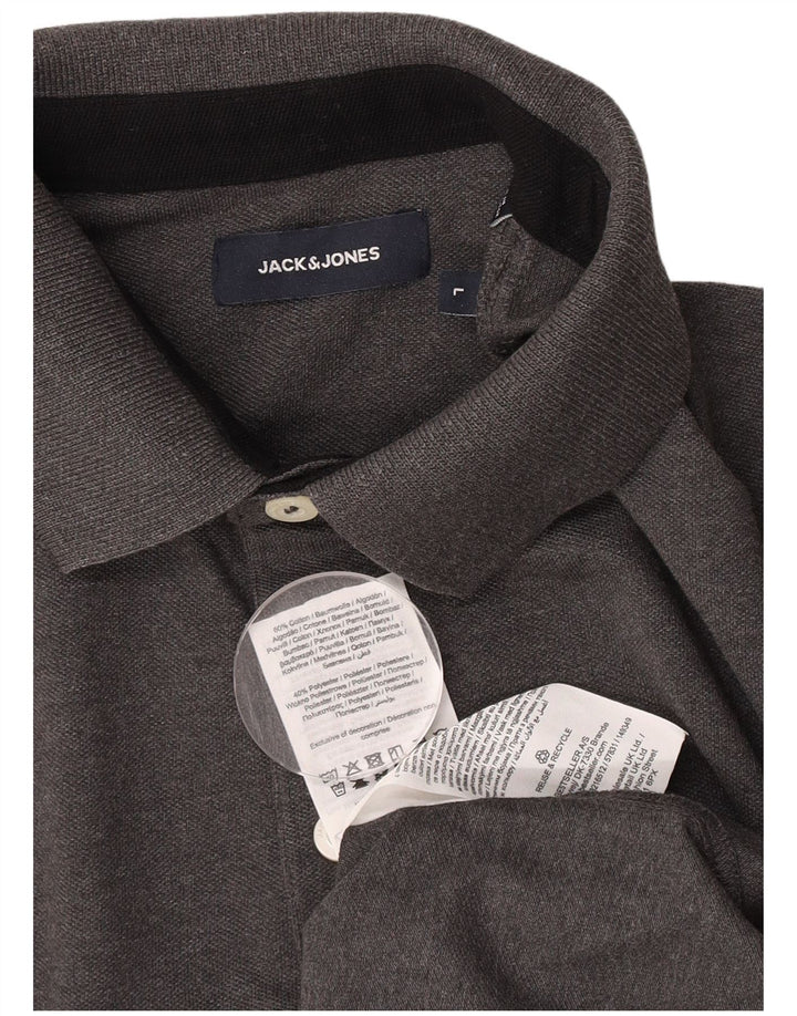 Tricou polo Jack & Jones pentru bărbați, mare, gri, bumbac