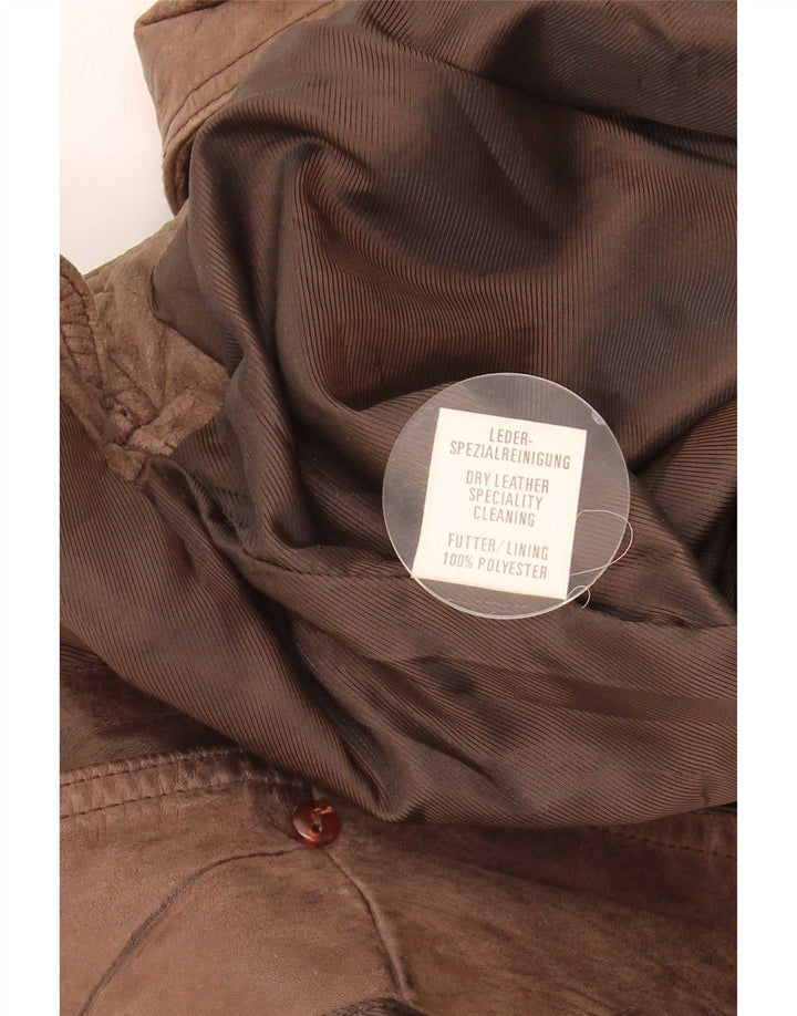 Vestă din piele vintage pentru bărbați IT 58 2XL maro