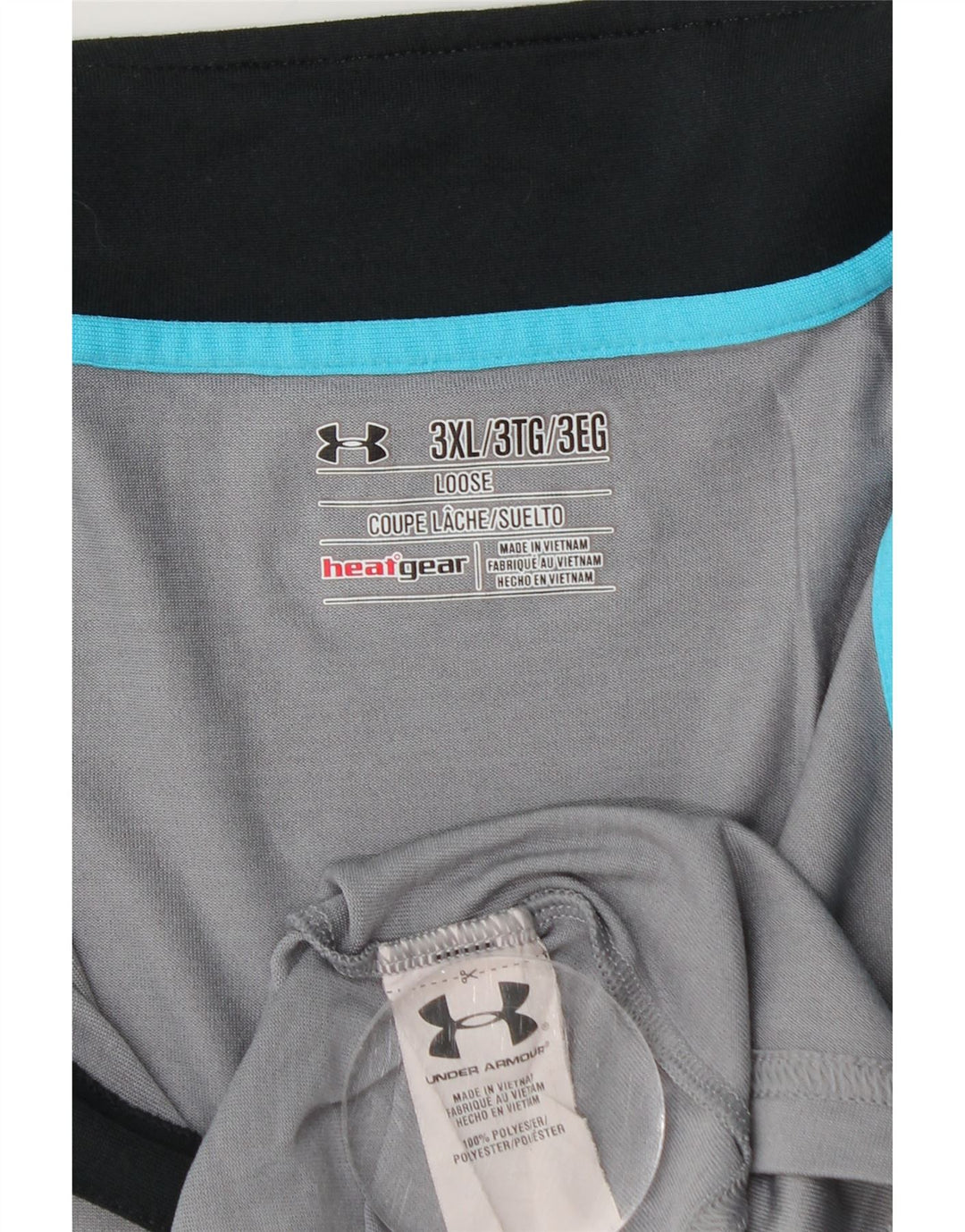 UNDER ARMOUR Top pentru trening pentru bărbați Heat Gear, cu fermoar și gât, 3XL, gri