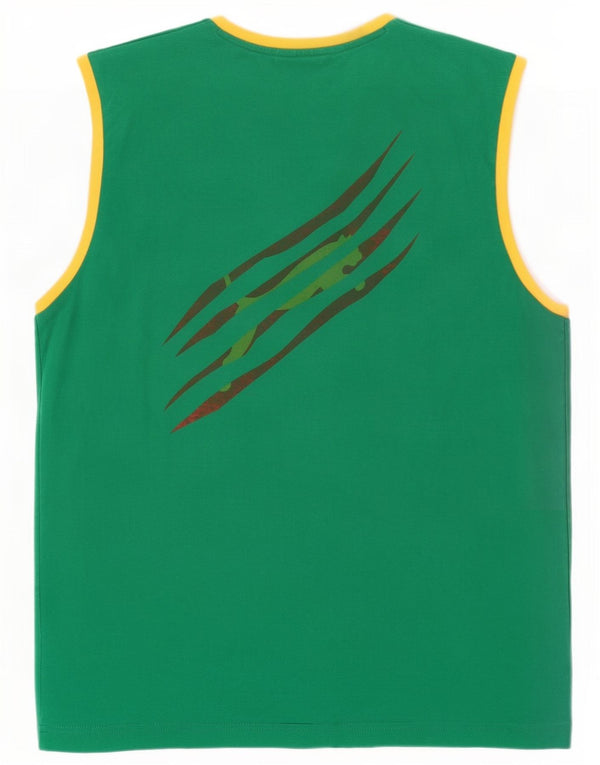 Puma Mens Graphic Vest Top XL Verde Bumbac