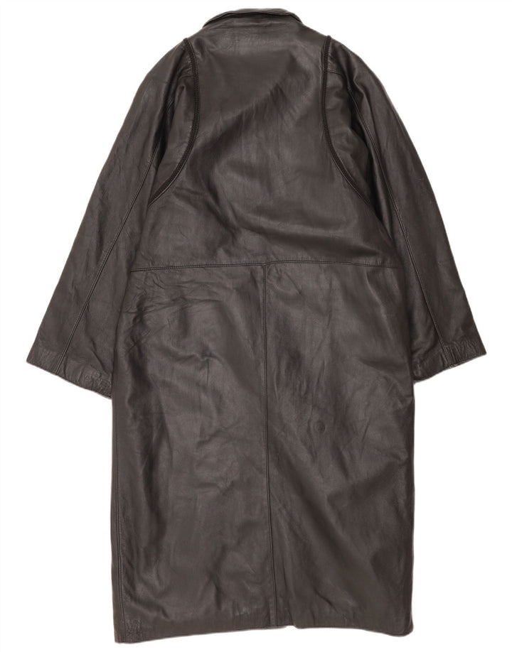 Palton din piele vintage pentru femei UK 18 XL negru