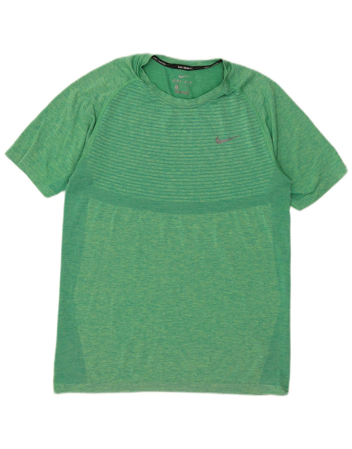 Tricou pentru bărbați Nike Dri Fit Top cu dungi verzi medii