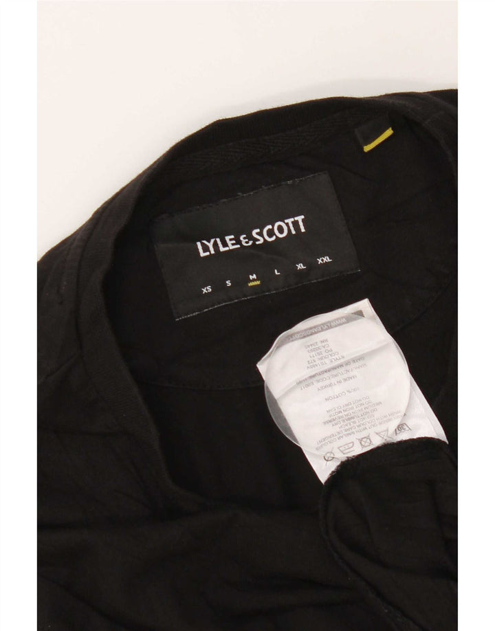 Tricou pentru bărbați Lyle & Scott Top mediu din bumbac negru