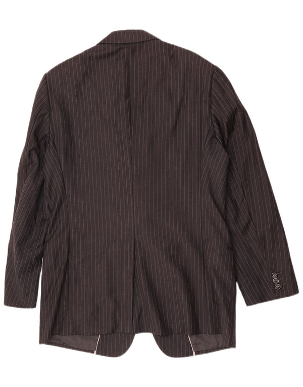 Jachetă pentru bărbați Armani Collezioni cu 2 nasturi IT 52 XL Lână cu dungi gri