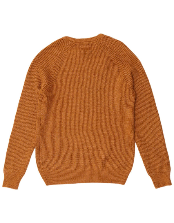 Marks & Spencer Mens Boat Neck Jumper Sweater Small Brown Polyamide