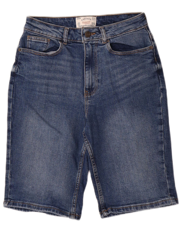Bermude denim pentru femei Fat Face UK 10 Small W26 Blue Bumbac