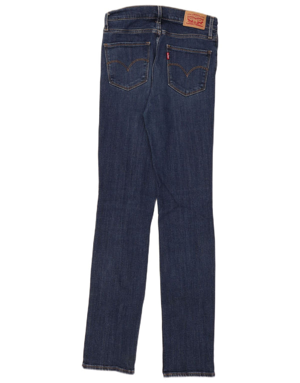 Blugi drepti cu talie mare 724 Levi's pentru femei W26 L32 bumbac bleumarin