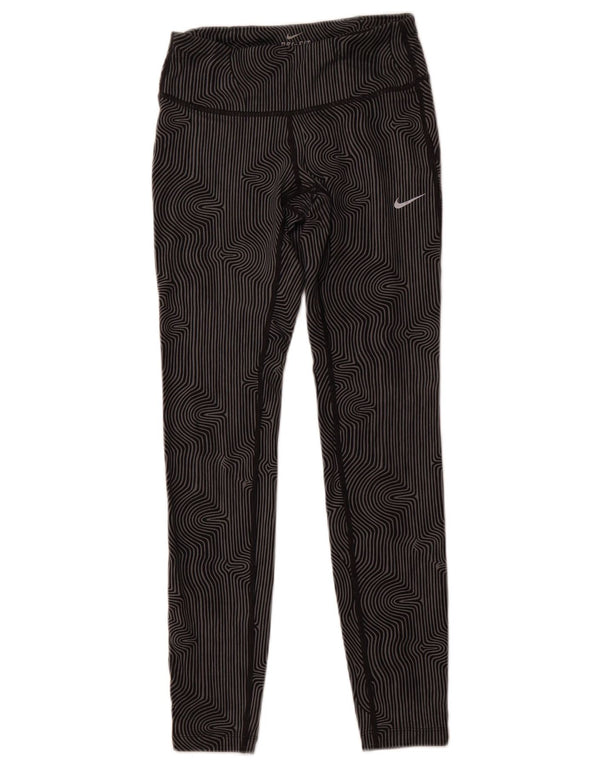 Leggings Dri Fit NIKE pentru femei UK 6 XS Gri Pinstripe