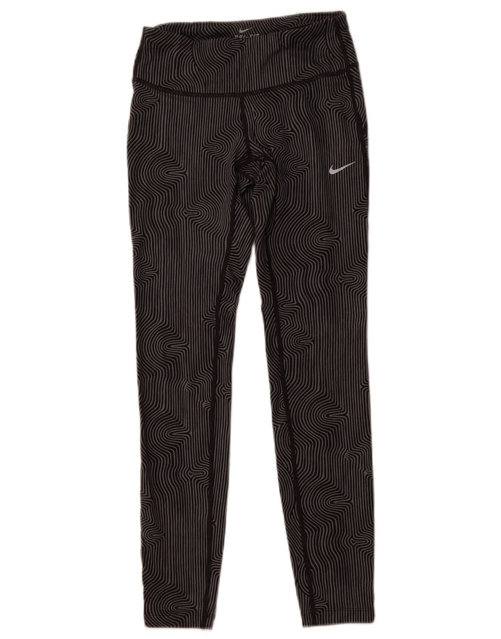 Leggings Dri Fit NIKE pentru femei UK 6 XS Gri Pinstripe