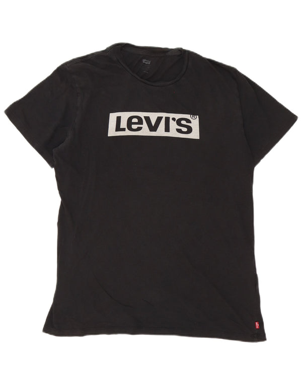 Tricou grafic pentru bărbați Levi's Top mediu negru bumbac