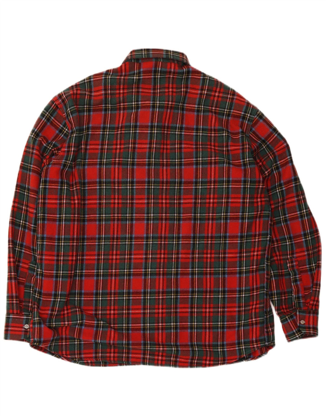Cămașă de flanel pentru bărbați vintage XL carouri roșii
