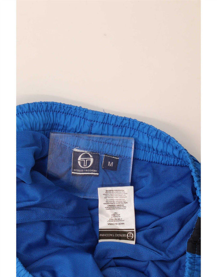 Sergio Tacchini Pantaloni de trening pentru bărbați, albastru mediu, poliester bloc de culoare