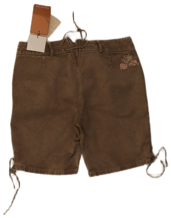 Pantaloni scurți casual Kruger pentru femei UK 10 Small W30 Khaki Floral Bumbac