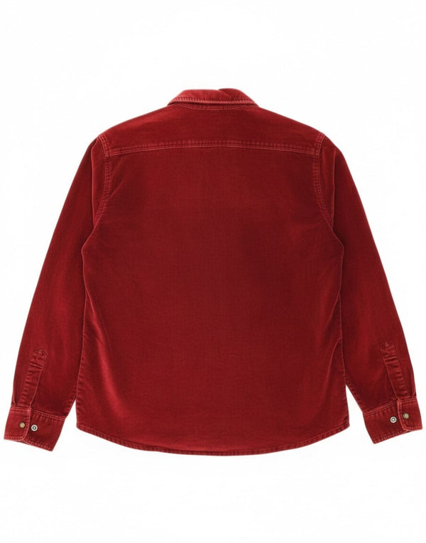 Cămașă din velur pentru femei Think Pink UK 14 Medium Burgundy Bumbac