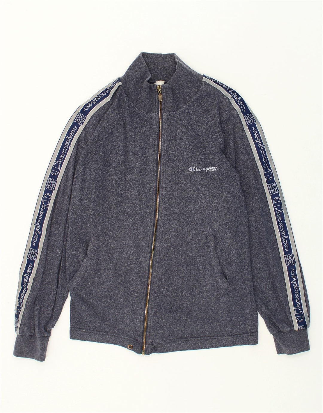 CHAMPION Mens Vintage Tracksuit Top Jacket Medium Blue Cotton Vintage Champion and Second-Hand Champion from Messina Hembry 