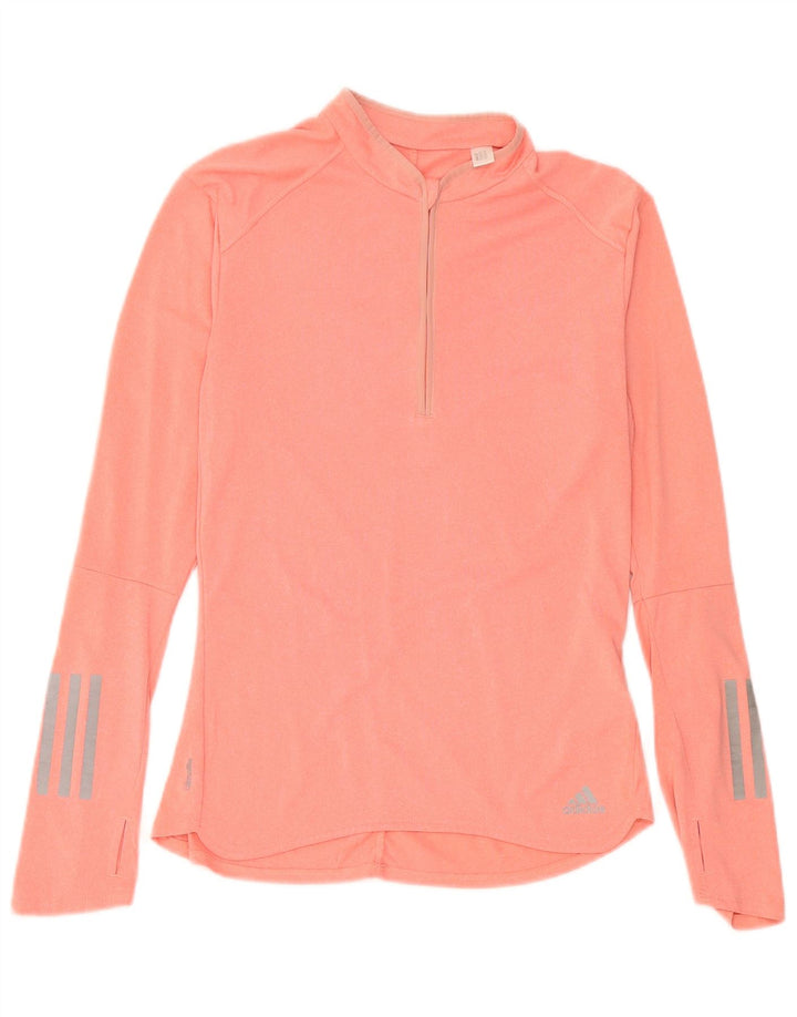 Adidas Climalite Top cu mânecă lungă pentru femei UK 8/10 Poliester roz mic