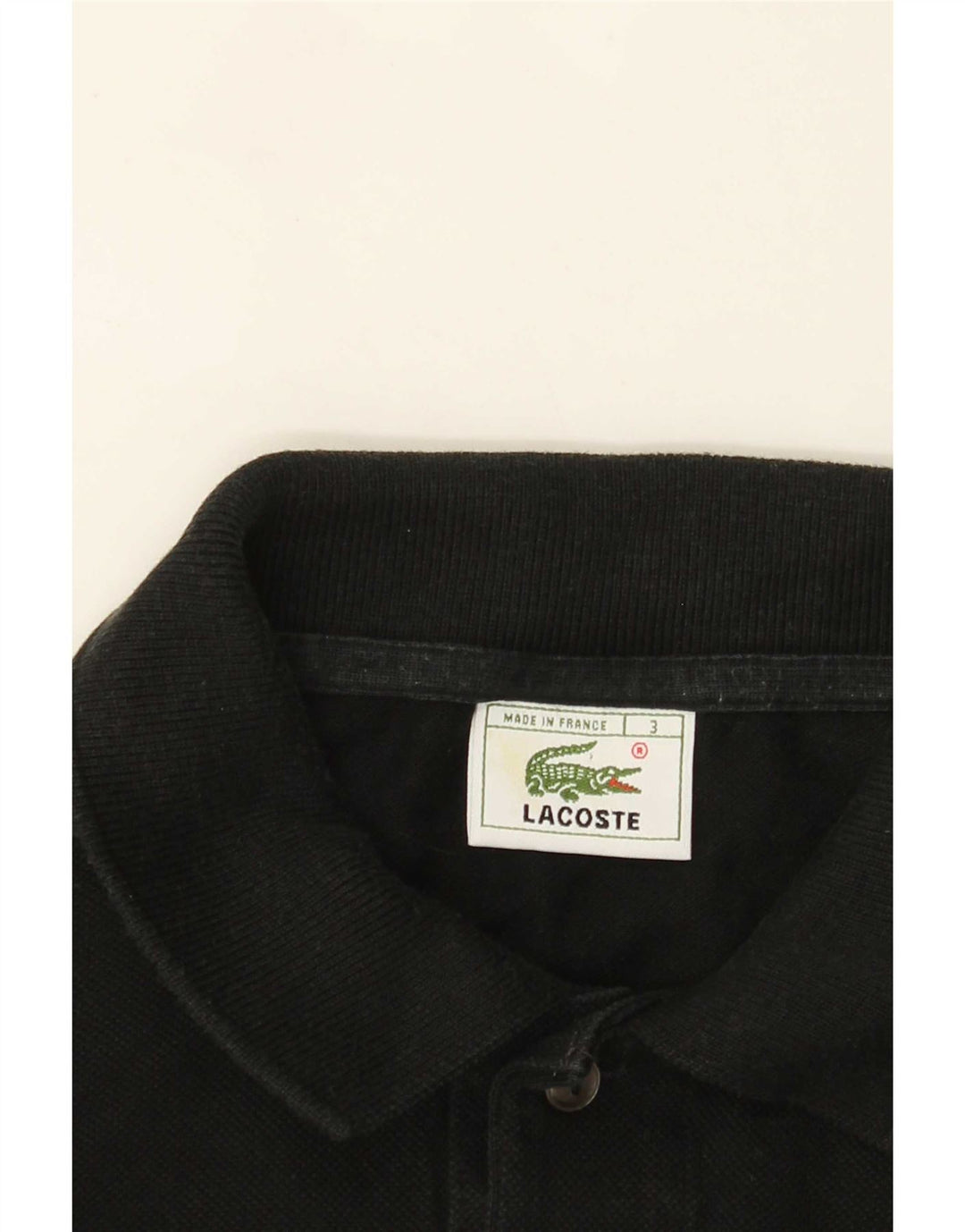 Tricou polo pentru bărbați cu mânecă lungă Lacoste Mărimea 3 Mic Negru