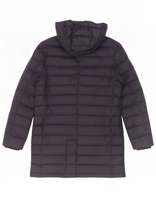 Palton căptușit cu glugă Massimo Dutti pentru femei UK 14 Medium Bleumarin