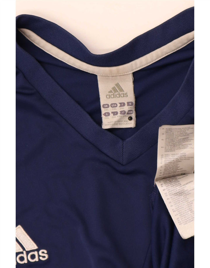 Tricou pentru bărbați Adidas Top 2XL Bleumarin Poliester