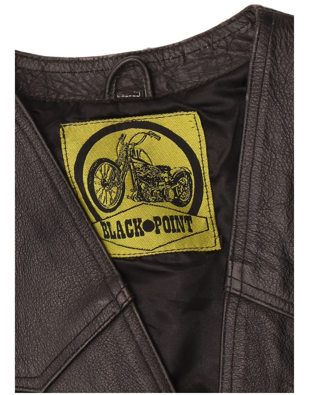 Vestă Western din piele pentru bărbați, neagră, mică