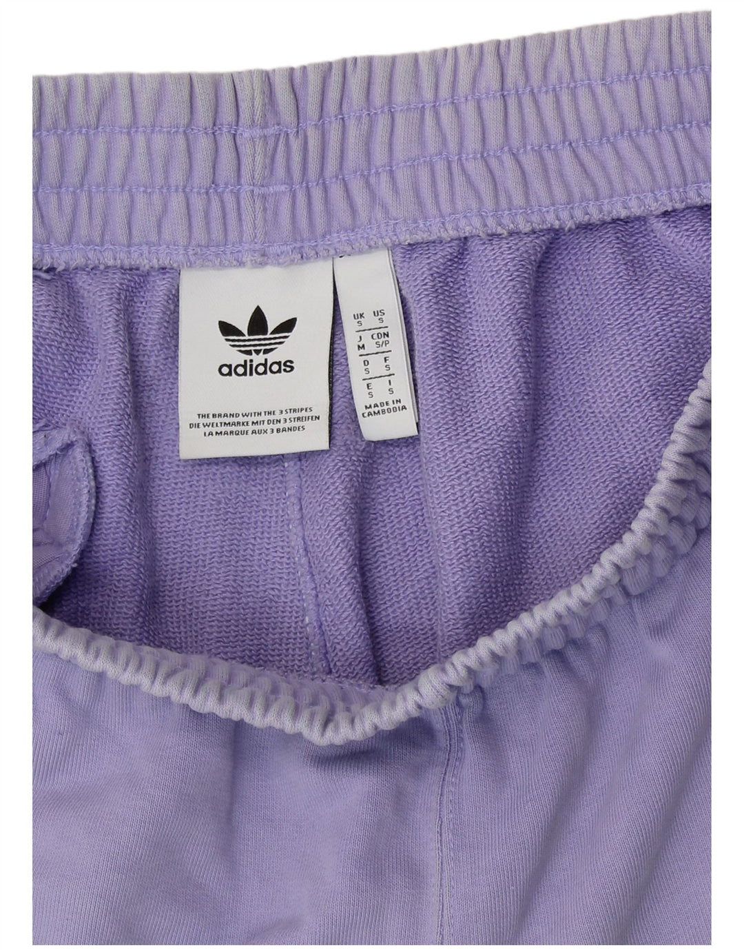 Pantaloni scurți sport ADIDAS pentru femei UK 10, bumbac violet mic