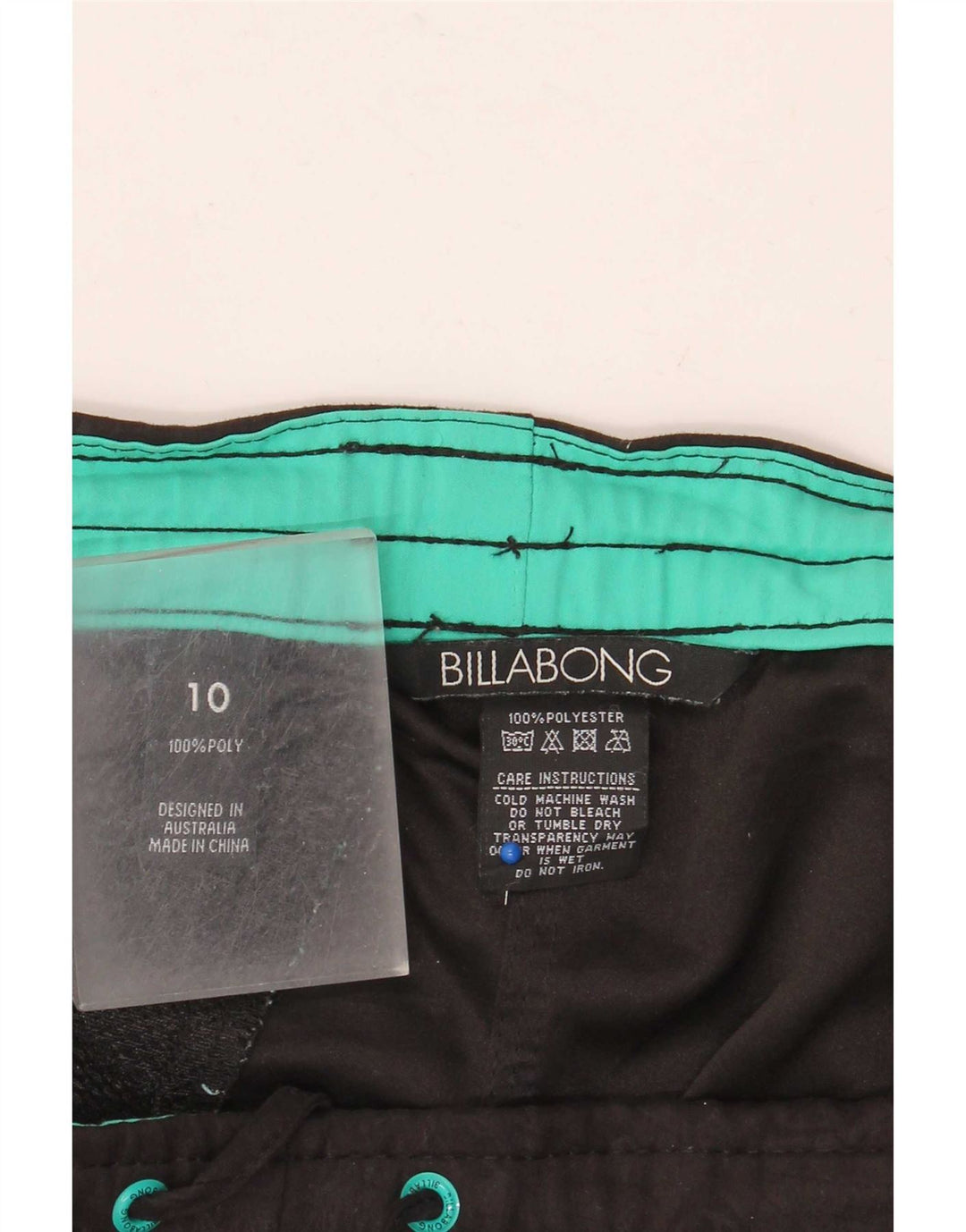 Pantaloni scurți de înot cu grafic pentru femei Billabong US 10 Poliester negru mare