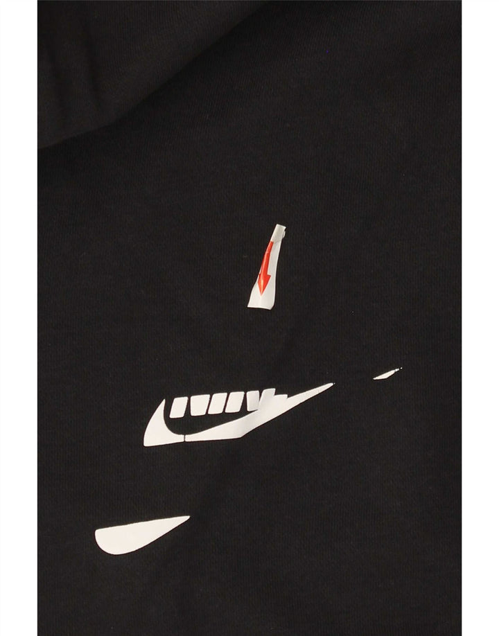 Pulover Nike Grafic pentru bărbați, bumbac mediu negru