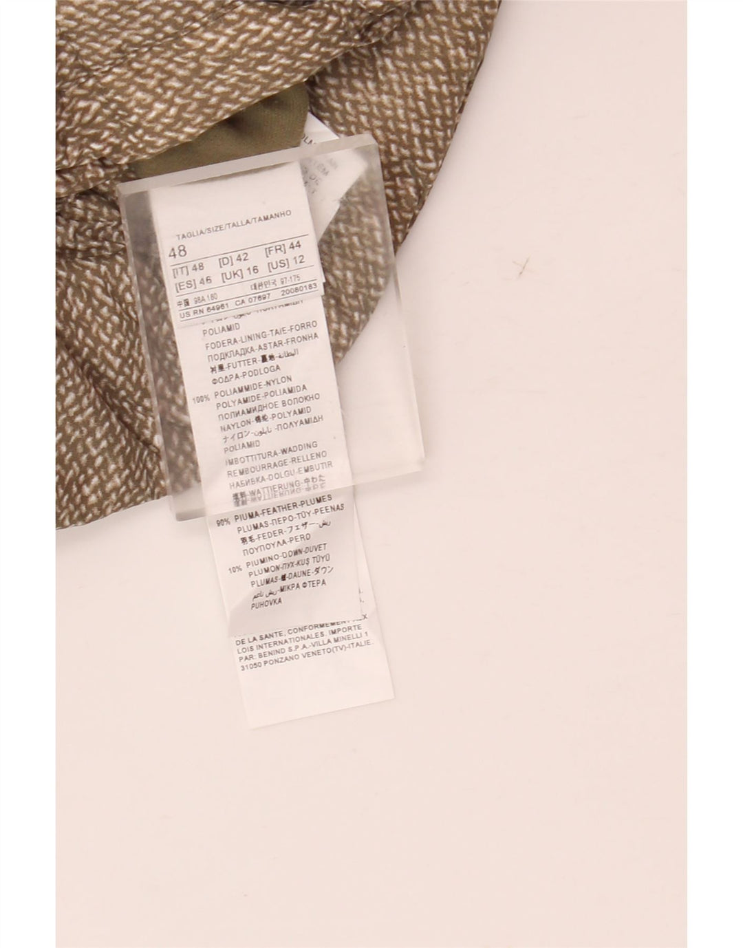 Jachetă căptușită reversabilă Benetton pentru femei UK 16 Poliamidă verde mare