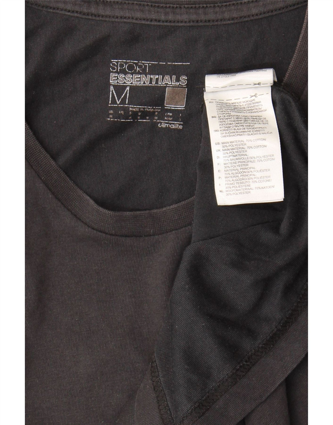 Tricou Adidas Climalite pentru bărbați Top Medium Negru Bumbac