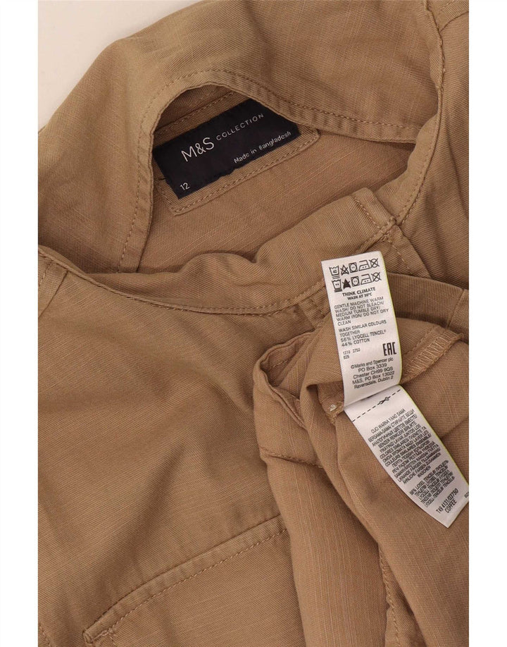 Marks & Spencer jachetă pentru femei cu ajustare obișnuită UK 12 Medium Khaki