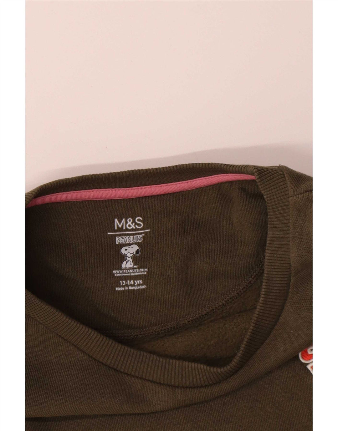 Pulover pentru fete Marks & Spencer Peanuts 13-14 ani kaki
