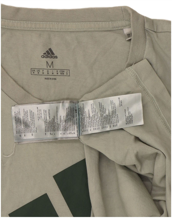 Tricou grafic pentru bărbați Adidas Top Mediu Kaki Bumbac