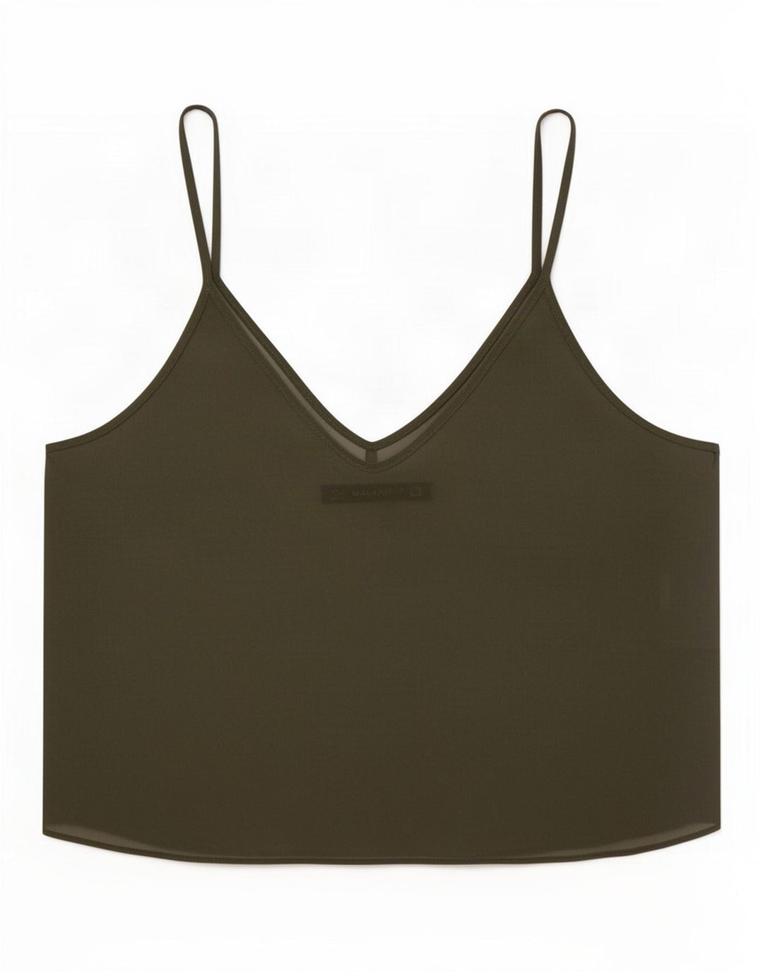Top Crop See Through Zara pentru femei UK 12 Medium Khaki