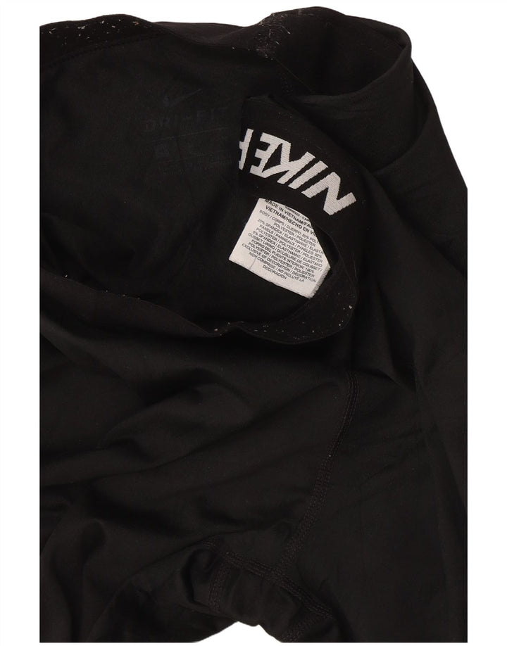 Nike Womens Graphic Tracksuit Trousers UK 12 Medium Black Polyester