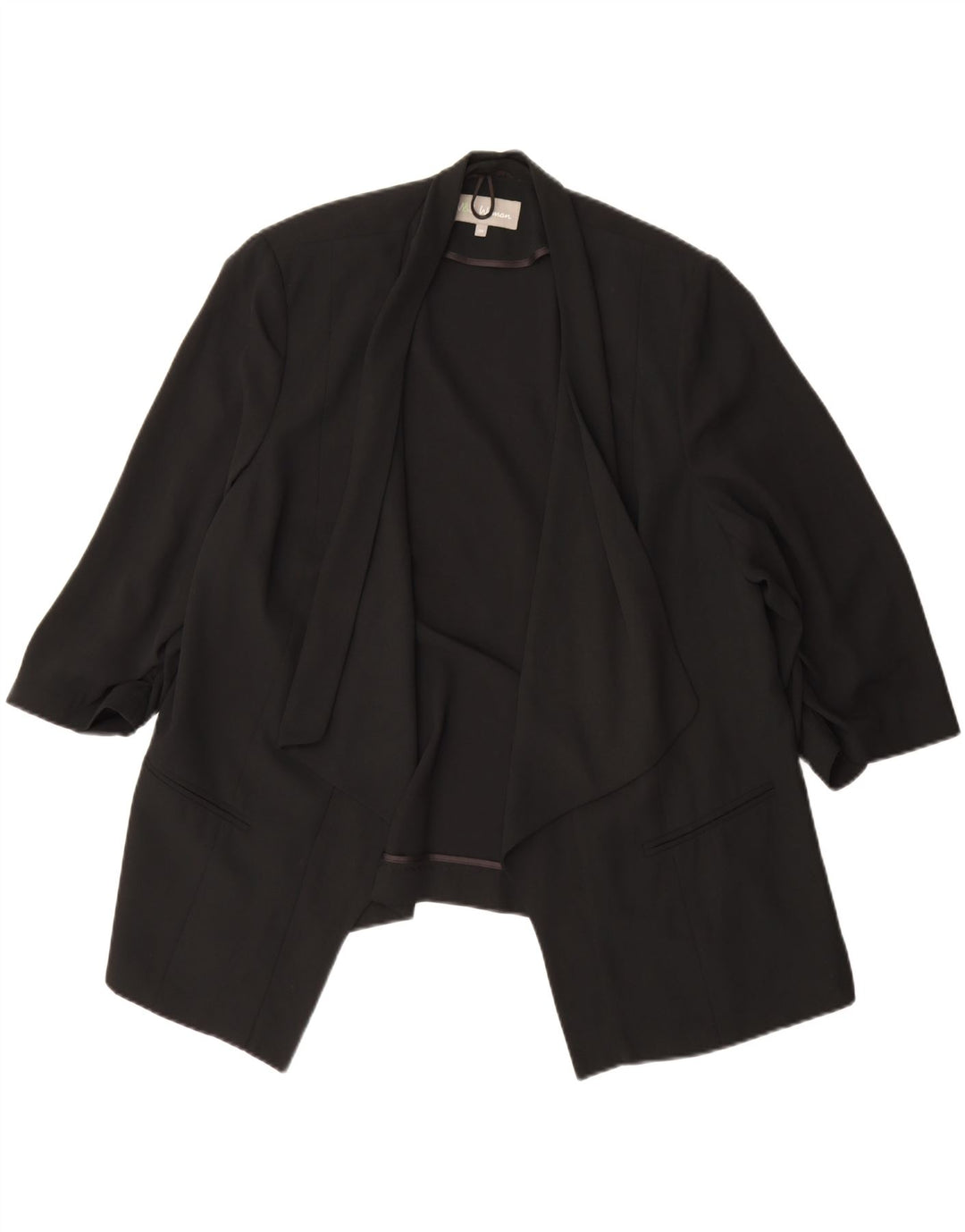 Jachetă pentru femei Marks & Spencer cu mâneci 3/4 deschise, UK 20 2XL Negru