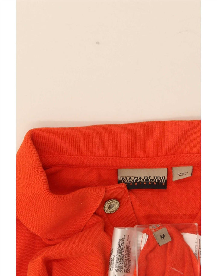 Tricou polo Napapijri pentru bărbați, bumbac portocaliu mediu