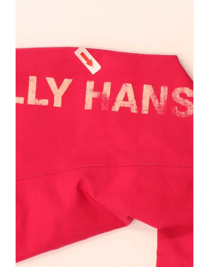 Jachetă de vânt cu glugă Helly Hansen pentru fete 13-14 ani poliester roșu