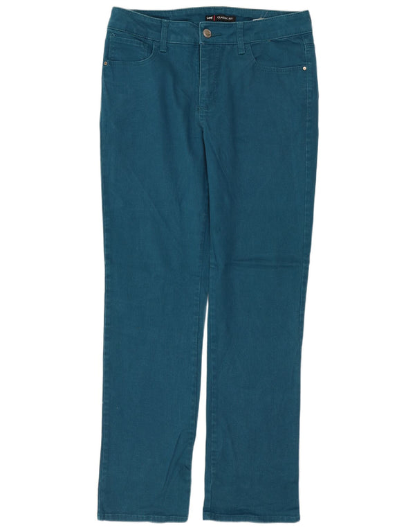 Blugi drepti pentru femei Lee Classic Fit US 8 Medium W30 L29 Bumbac albastru