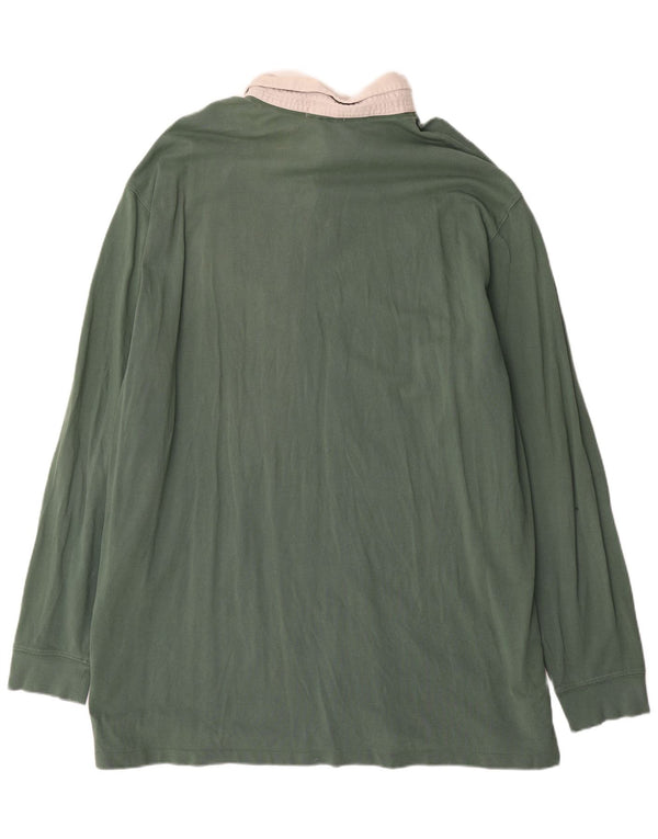 Cămașă de rugby cu grafică înaltă Polo Ralph Lauren pentru bărbați, 3XL, verde, bloc de culoare