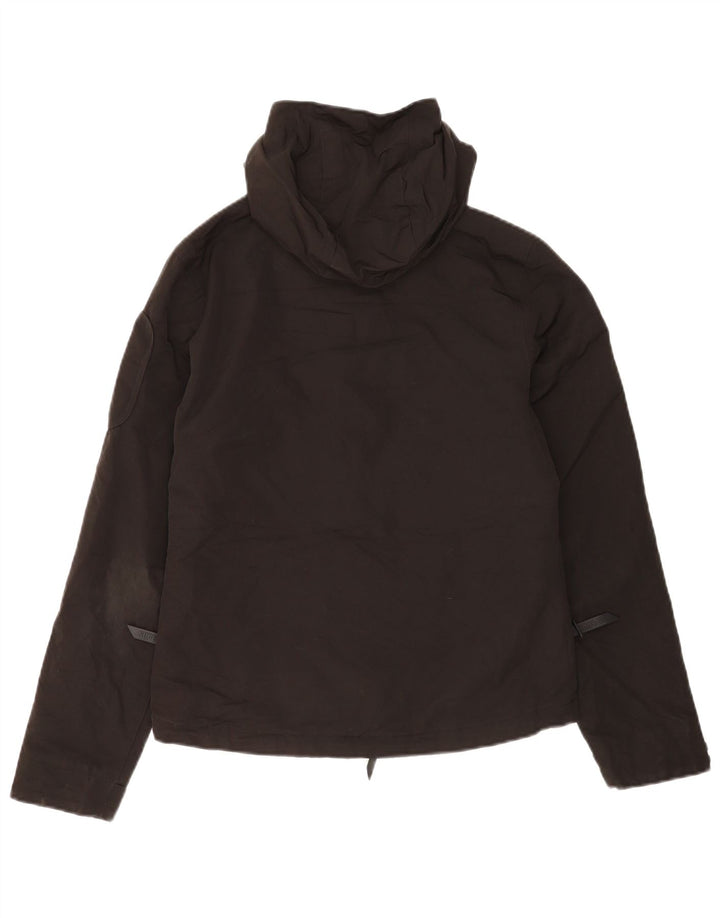 Jachetă de ploaie cu glugă cu glugă Superdry pentru femei UK 8, poliester negru mic