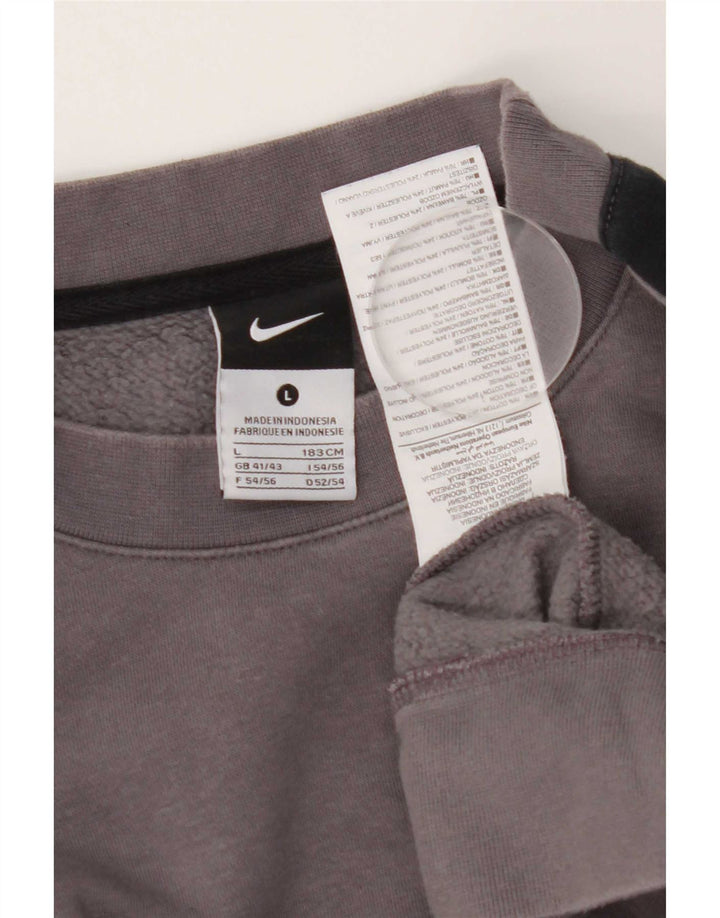 Pulover Nike pentru bărbați, mare, gri, color block, bumbac
