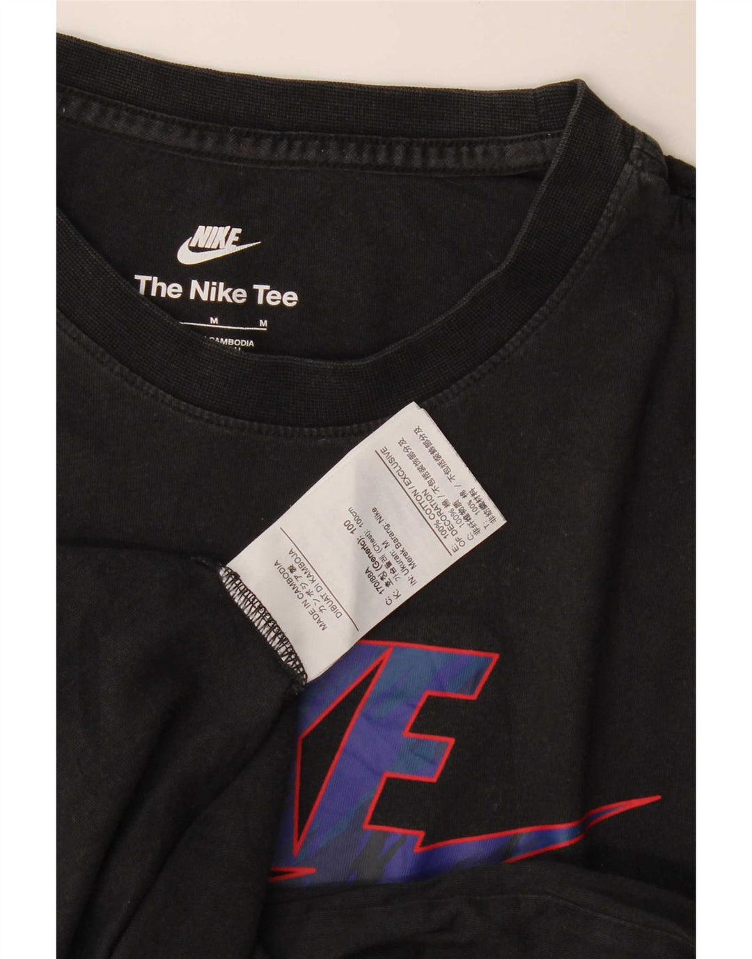 Tricou grafic Nike pentru bărbați Top mediu negru bumbac